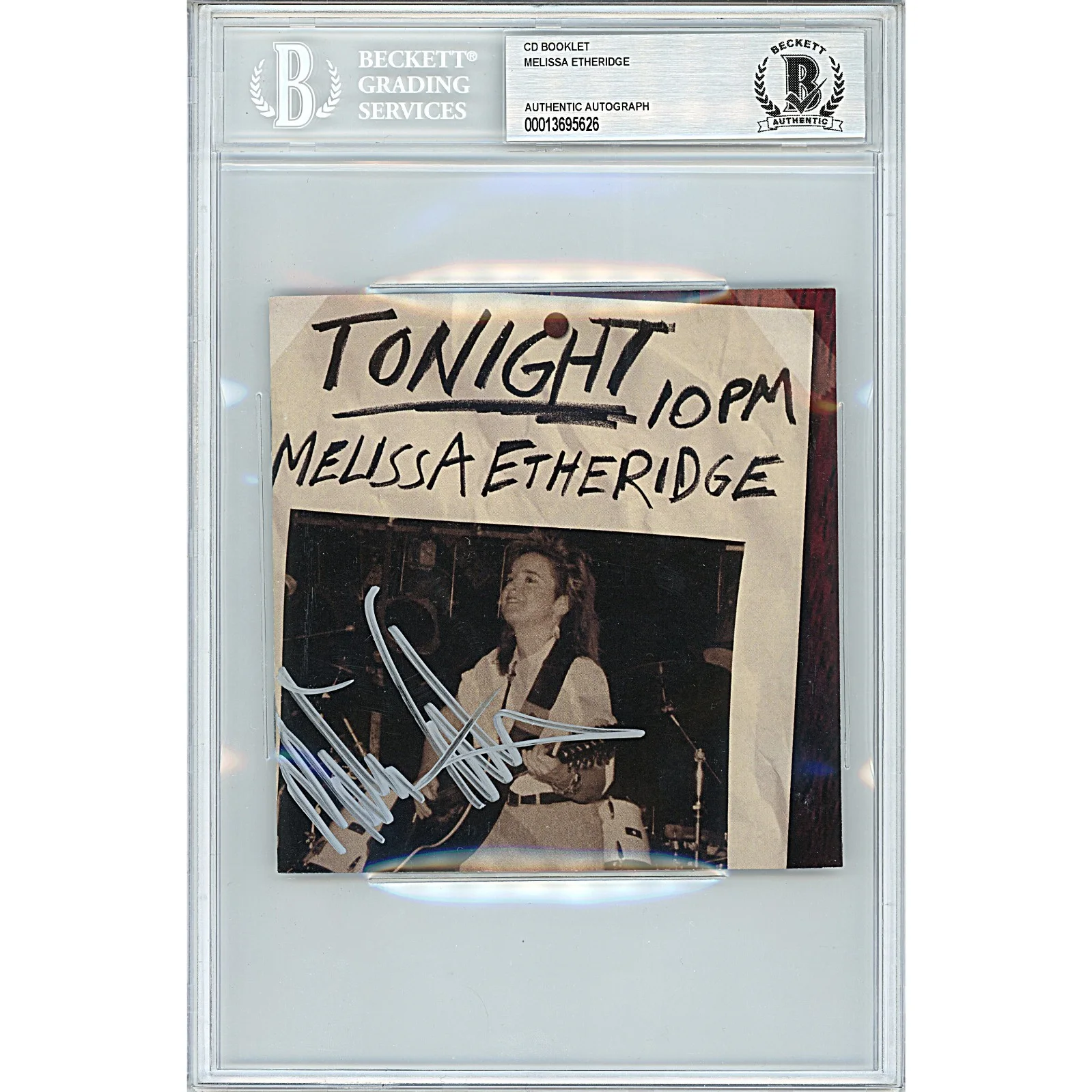 Melissa Etheridge — Melissa Etheridge Signed One Way Out CD Booklet Beckett BAS Slabbed Autograph