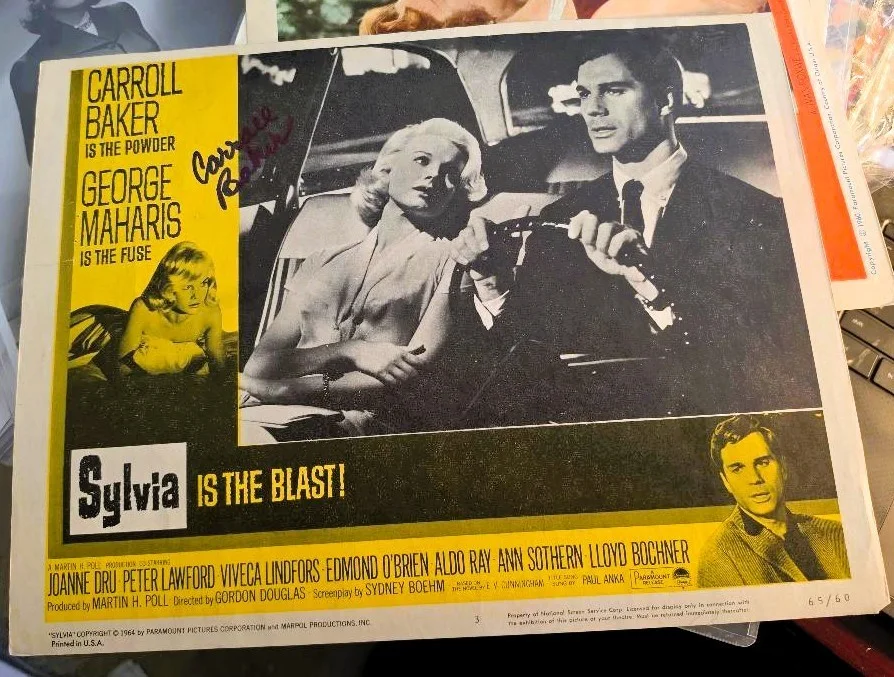 LOBBY CARD Carroll Baker SIGNED in SYLVIA w. COA + How the West Was Won, GIANT, image 4