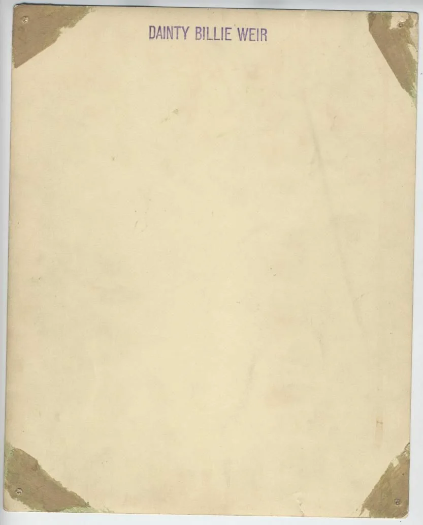 BILLIE WEIR — 1930 BURLESQUE AUTOGRAPH STRIPTEASE BILLIE WEIR RARE PHOTO R.K.O TULSA SIGNED, image 2