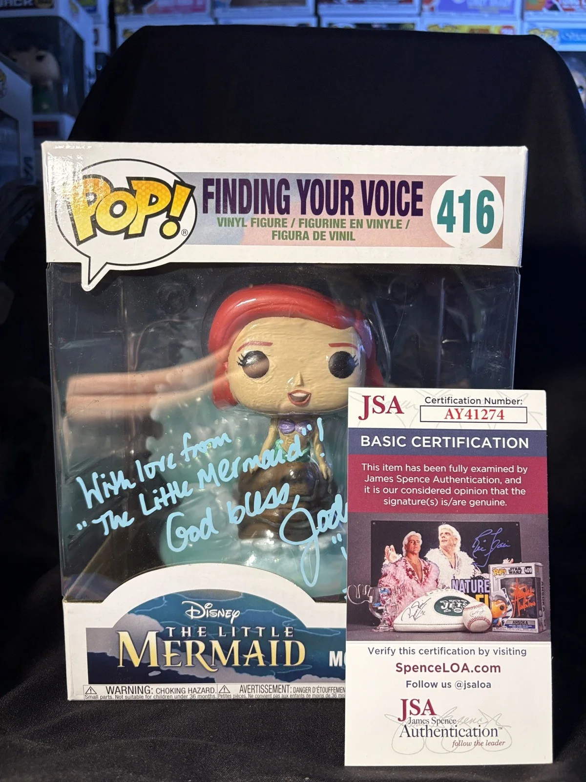 Jodi Benson — Jodi Benson signed Funko Pop! #416 The Little Mermaid Finding Your Voice