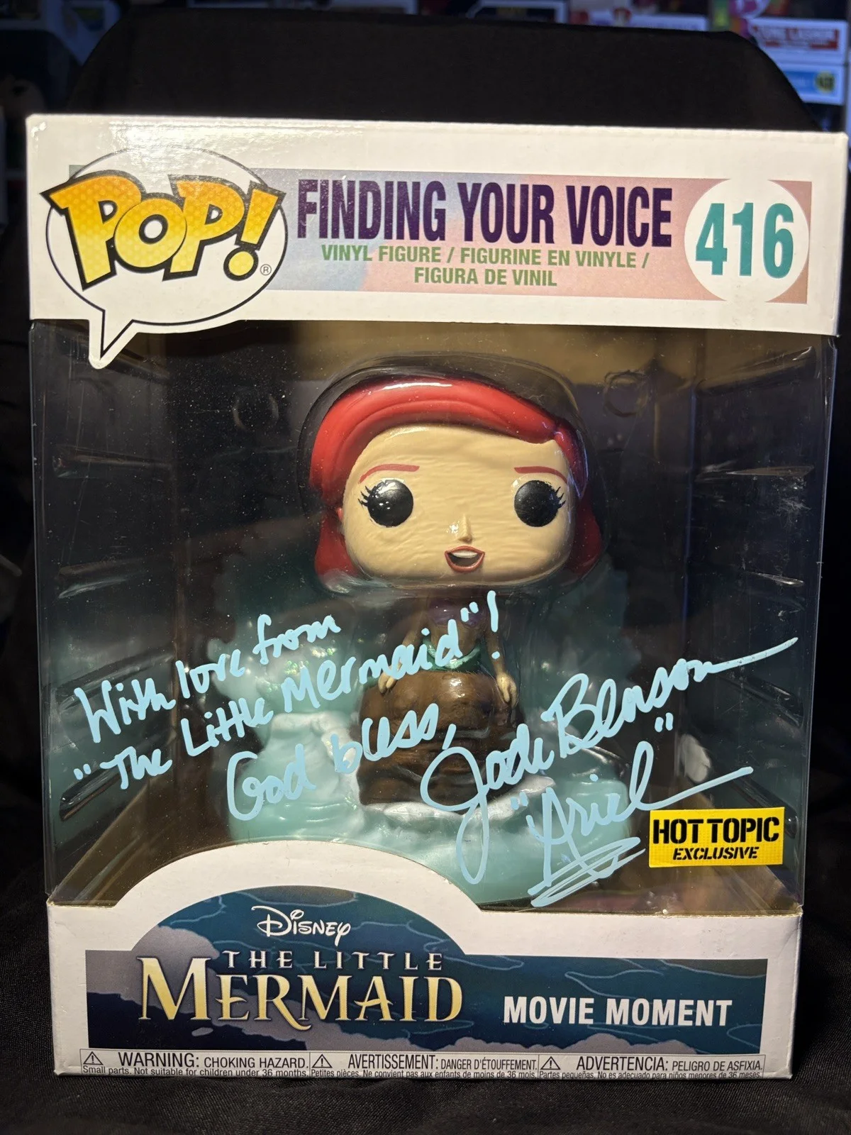 Jodi Benson — Jodi Benson signed Funko Pop! #416 The Little Mermaid Finding Your Voice, image 4
