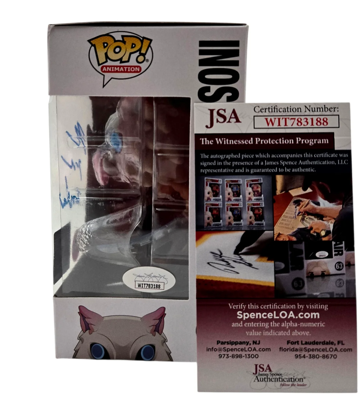 Bryce Papenbrook — Inosuke Signed Funko Demon Slayer Bryce Papenbrook Autograph #875 JSA COA 8, image 2