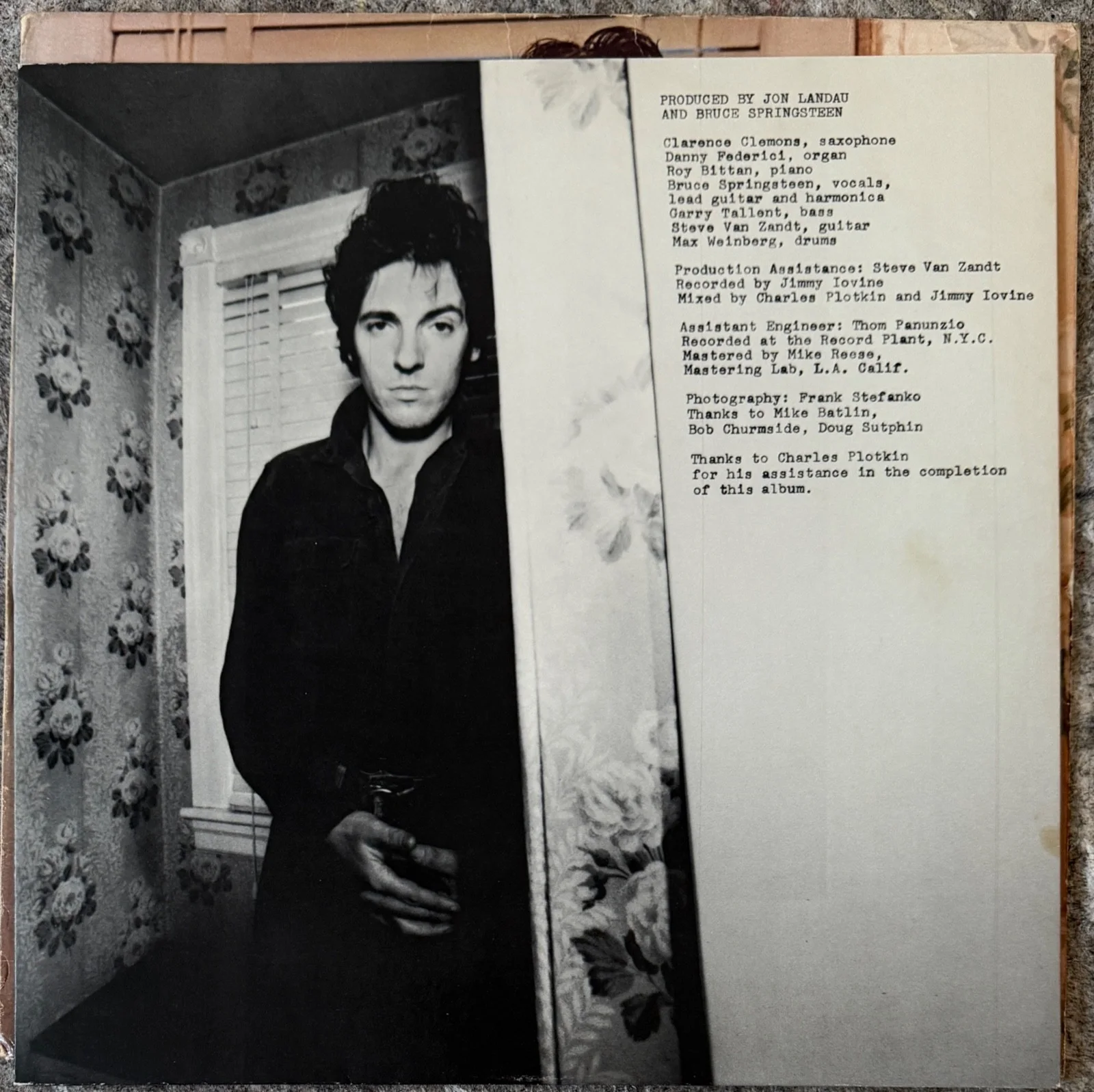 Bruce Springsteen : signed Darkness on the Edge of Town autographed vinyl Lp, изображение 4