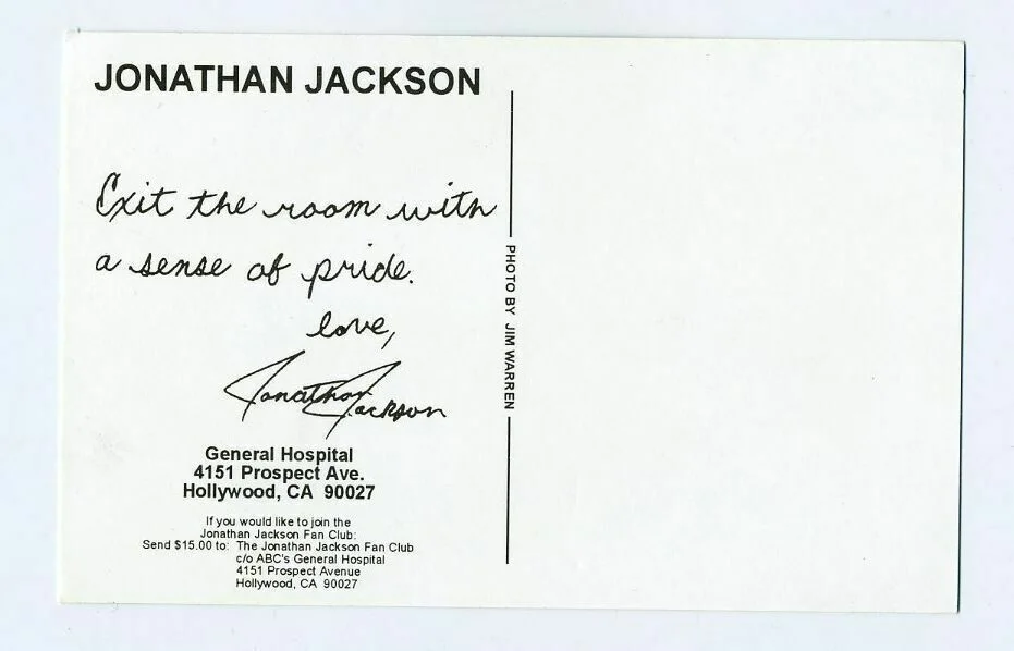 CHILD ACTOR AUTOGRAPH JONATHAN JACKSON GENERAL HOSPITAL YOUNG PHOTO SIGNED, изображение 2