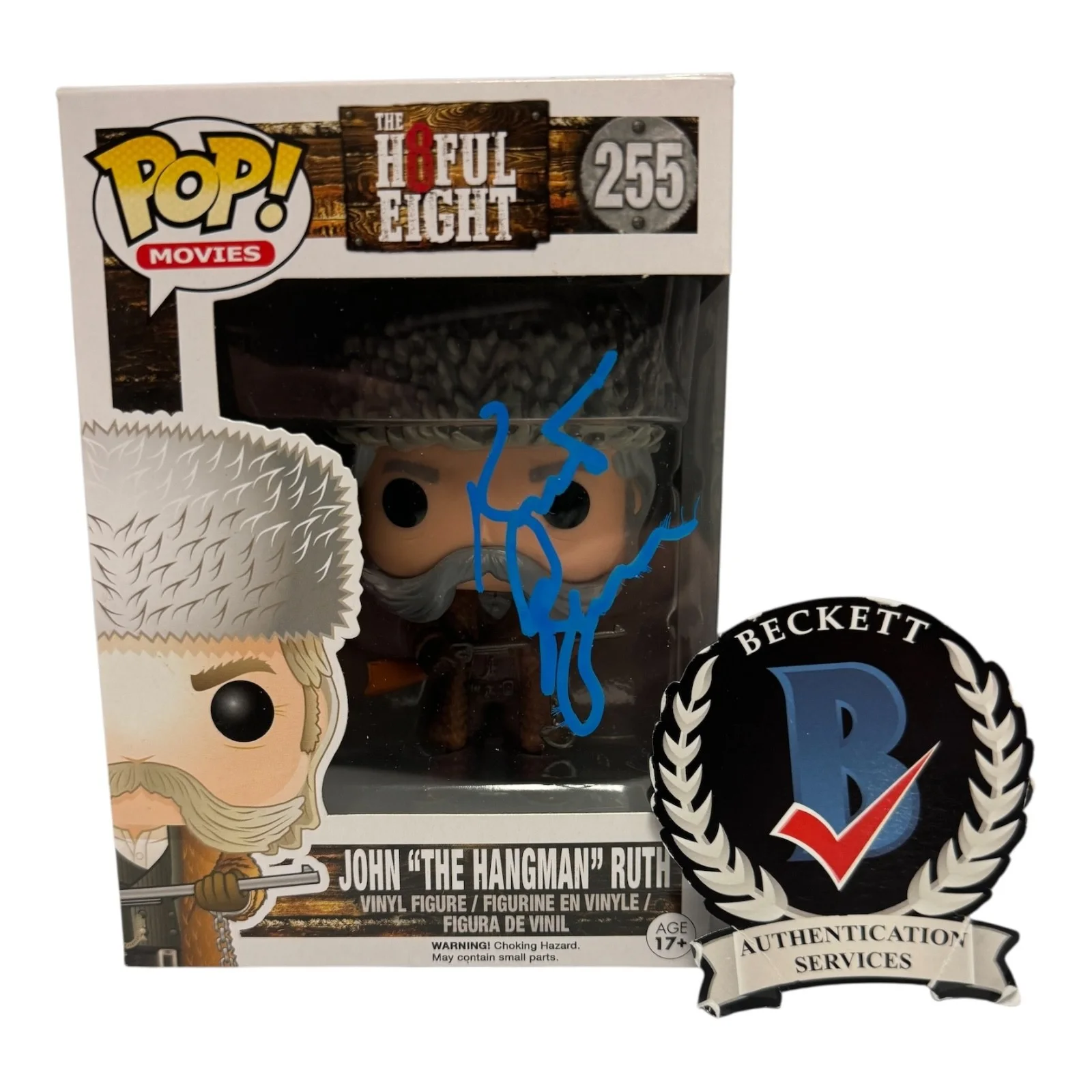 Kurt Russell — Kurt Russell Signed Autograph The Hateful Eight Funko Pop 255 Beckett BAS