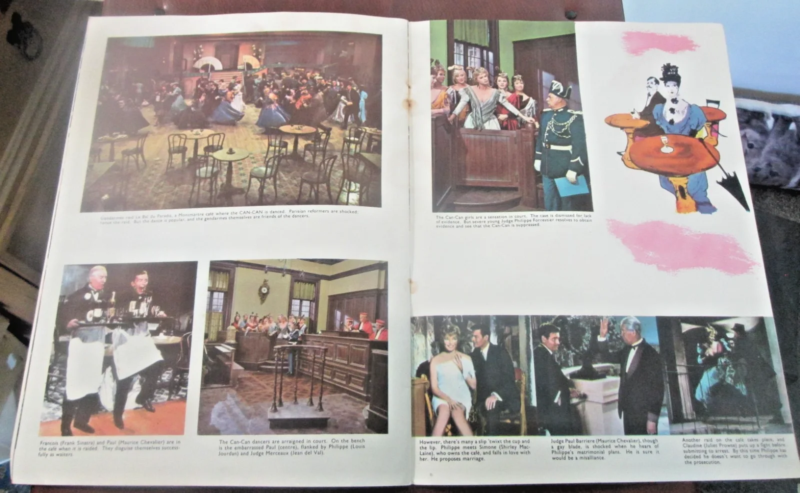 c1960 Can-Can Film Brochure Frank Sinatra Shirley MacLaine Maurice Chevalier, изображение 3