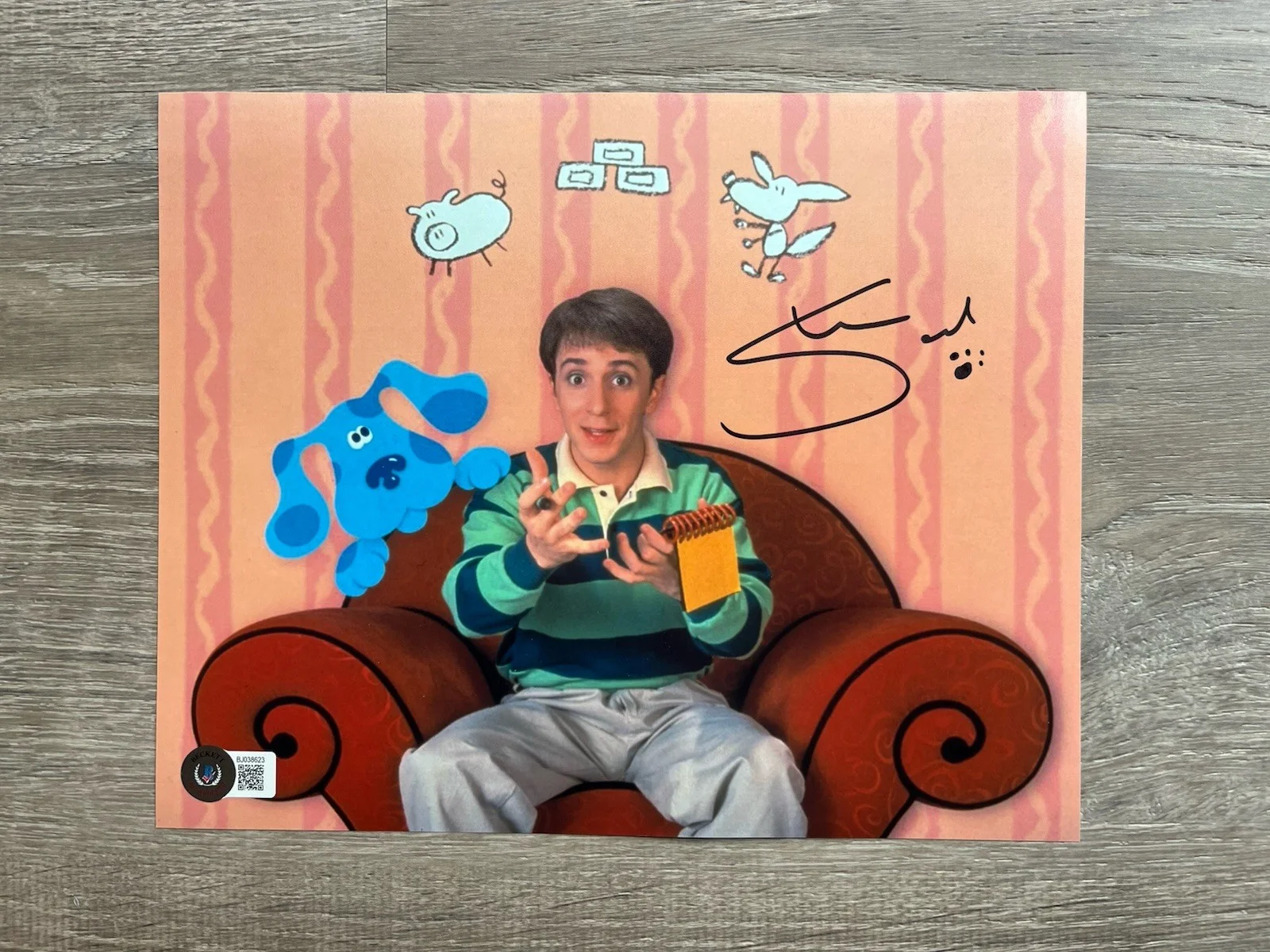 Steve Burns — Steve Burns Signed Blues Clues 8x10 Photo Beckett COA Nickelodeon, изображение 2