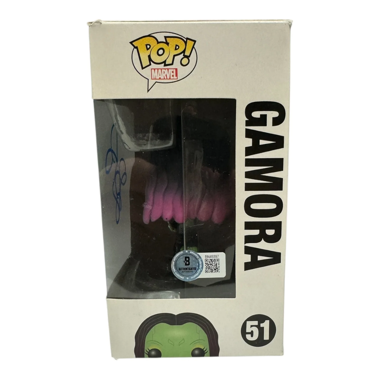 ZOE SALDANA — ZOE SALDANA SIGNED AUTOGRAPH GUARDIANS OF THE GALAXY FUNKO POP 51 BECKETT BAS, image 2