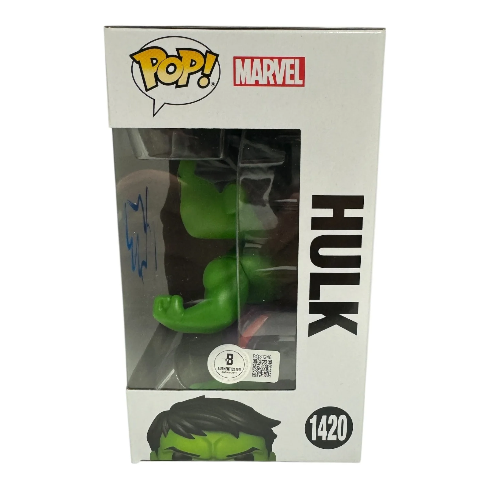 Mark Ruffalo — Mark Ruffalo Signed Autograph Avengers Funko Pop 1420 Beckett BAS Hulk, изображение 2