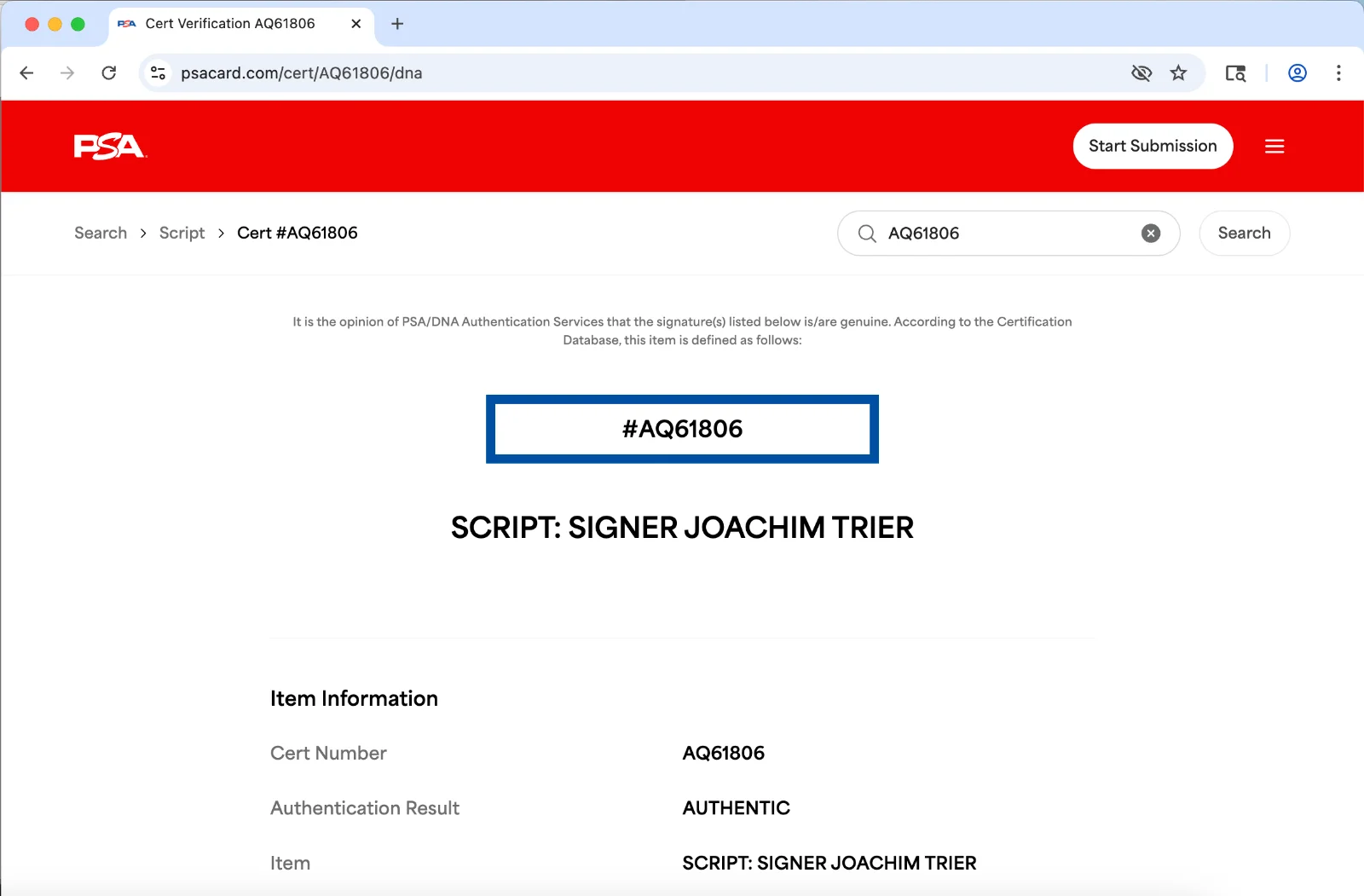 Joachim Trier — Joachim Trier signed Sentimental Value script full 138 pages PSA DNA autograph B, image 3
