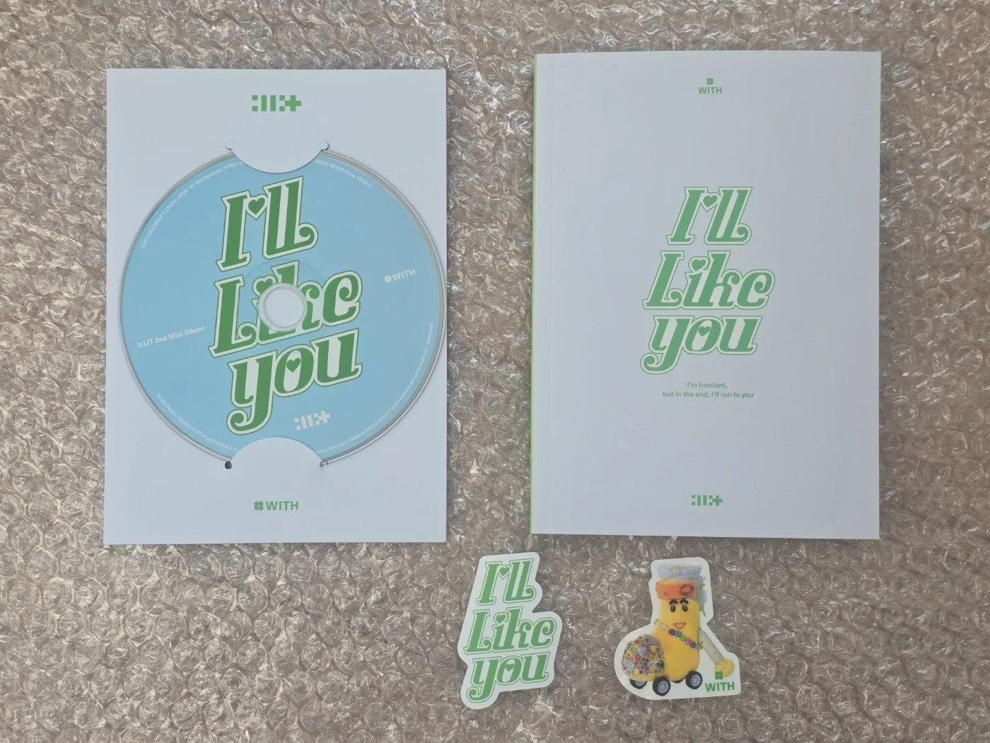 illit I'LL LIKE YOU Promo Sticker Album Autographed Hand Signed, изображение 5