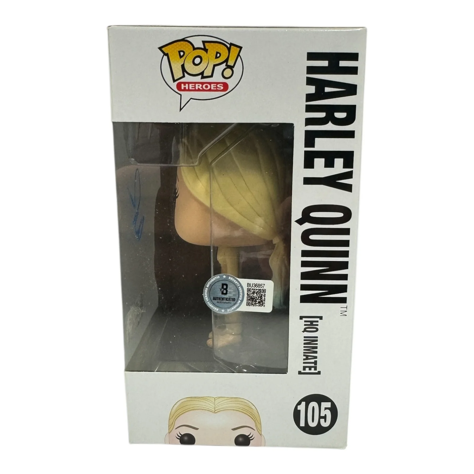 Margot Robbie — Margot Robbie Signed Autograph Suicide Squad Funko Pop 105 Beckett Harley Quinn, image 2
