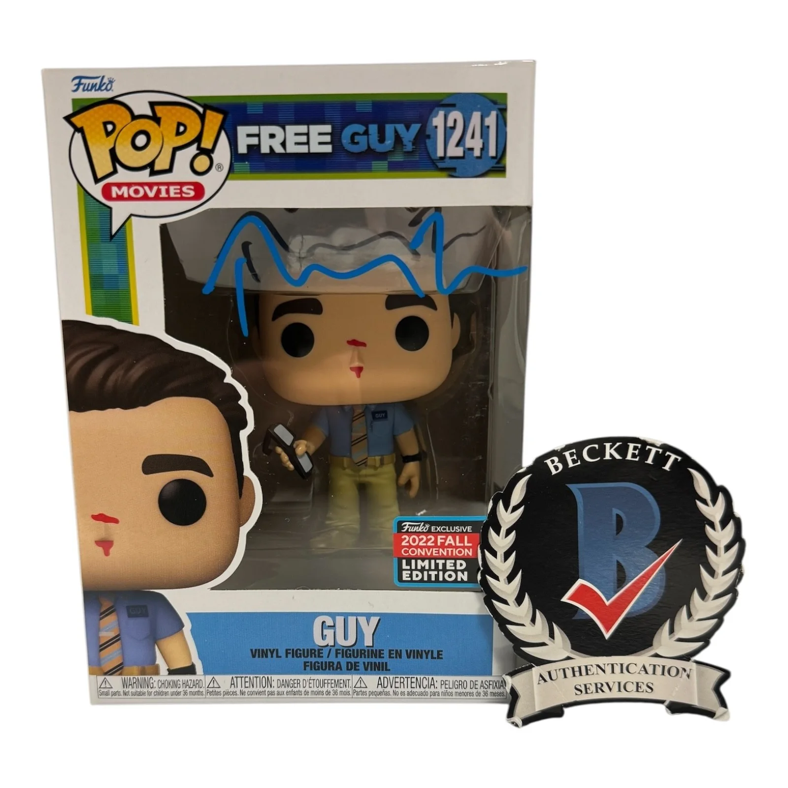 Ryan Reynolds — Ryan Reynolds Signed Autograph Free Guy Funko Pop 1241 BAS Beckett Guy
