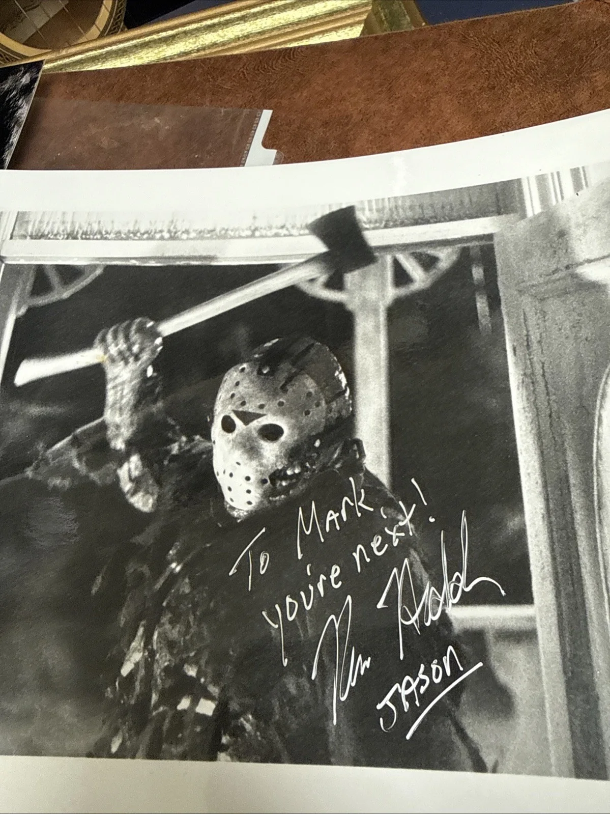 horror autograph piece Signed By Jason Voorhees 2 Photos, изображение 3