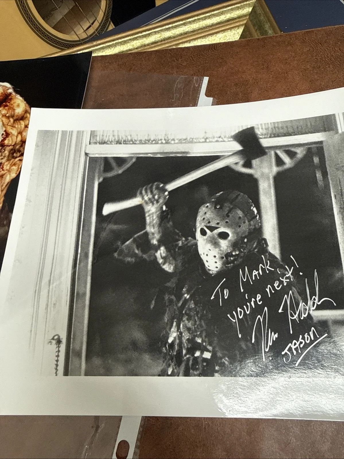 horror autograph piece Signed By Jason Voorhees 2 Photos, изображение 4