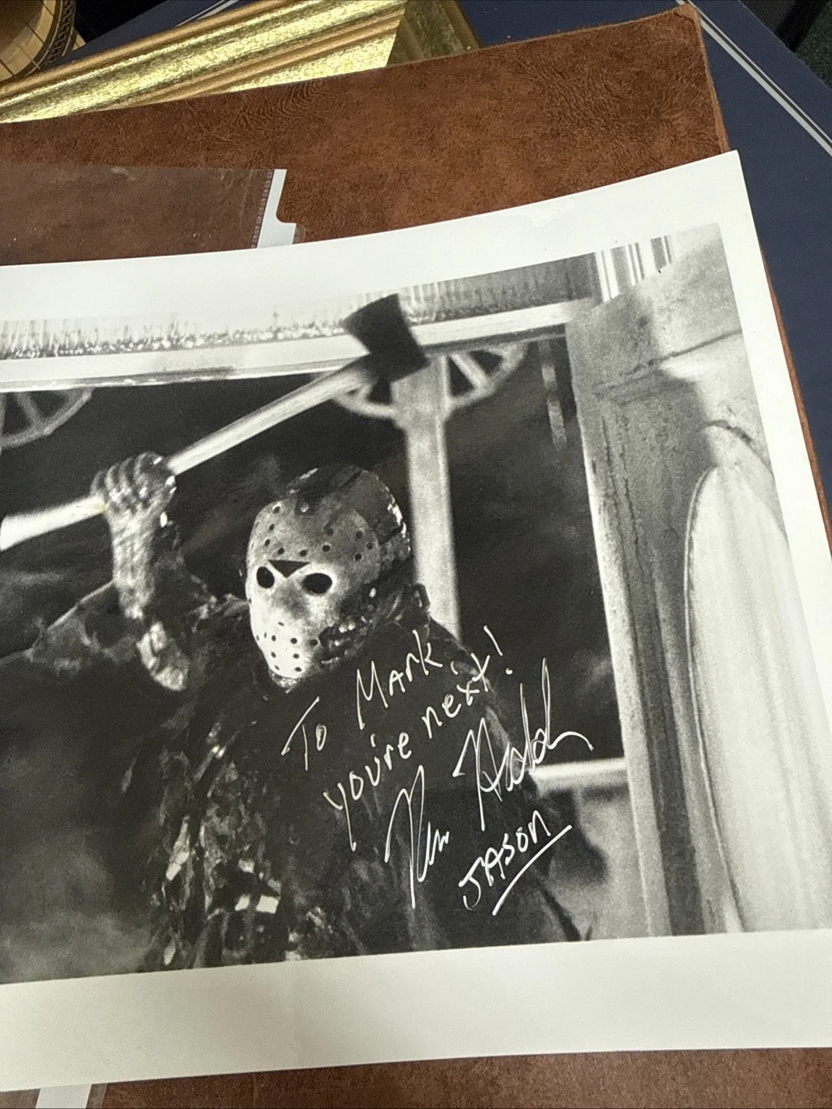 horror autograph piece Signed By Jason Voorhees 2 Photos, изображение 5