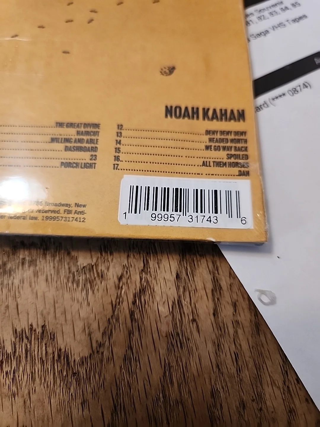 Noah Kahan - The Great Divide SIGNED CD - Autographed Insert SEALED IN HAND, image 3