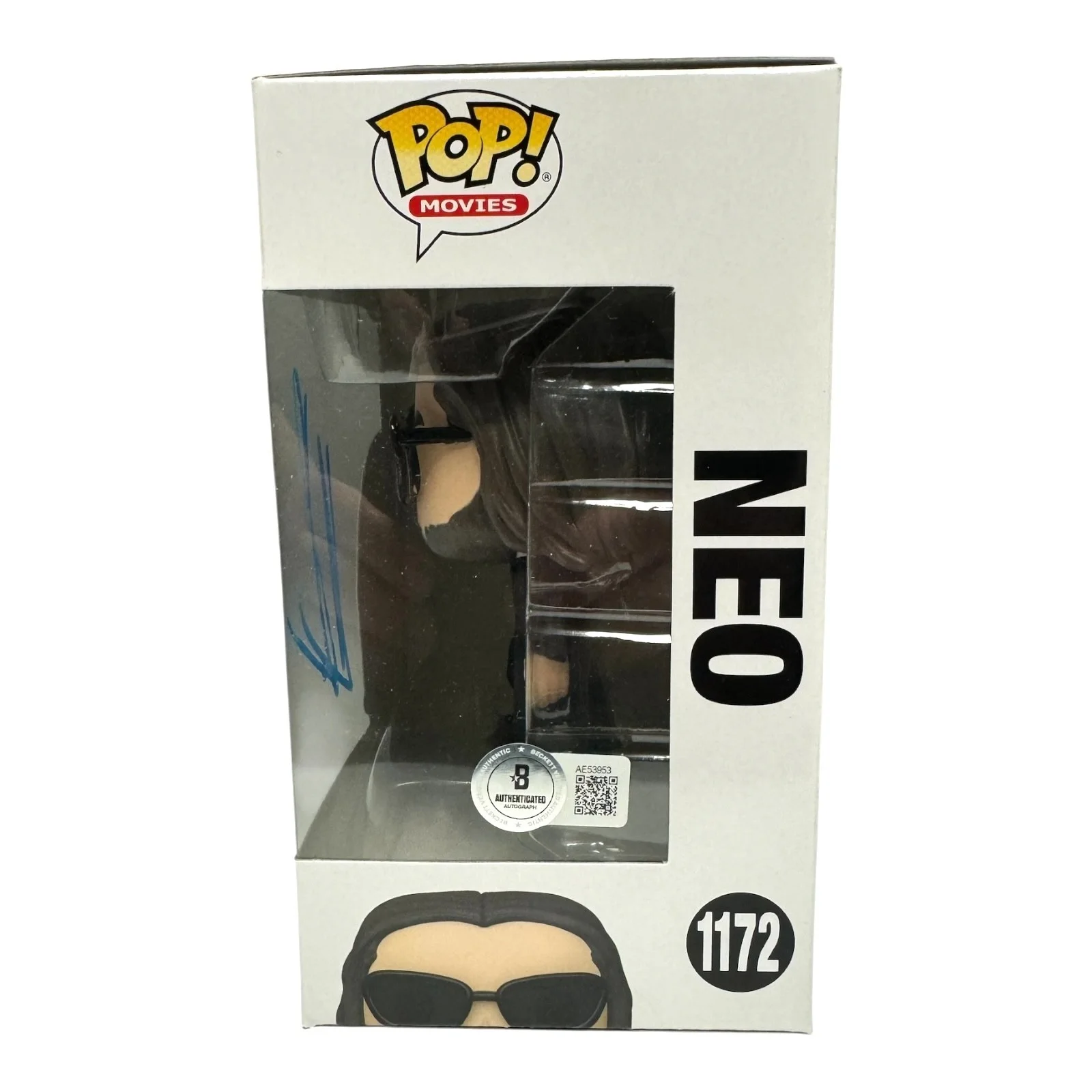 KEANU REEVES — KEANU REEVES SIGNED AUTOGRAPH THE MATRIX FUNKO POP 1172 BECKETT BAS NEO, image 2