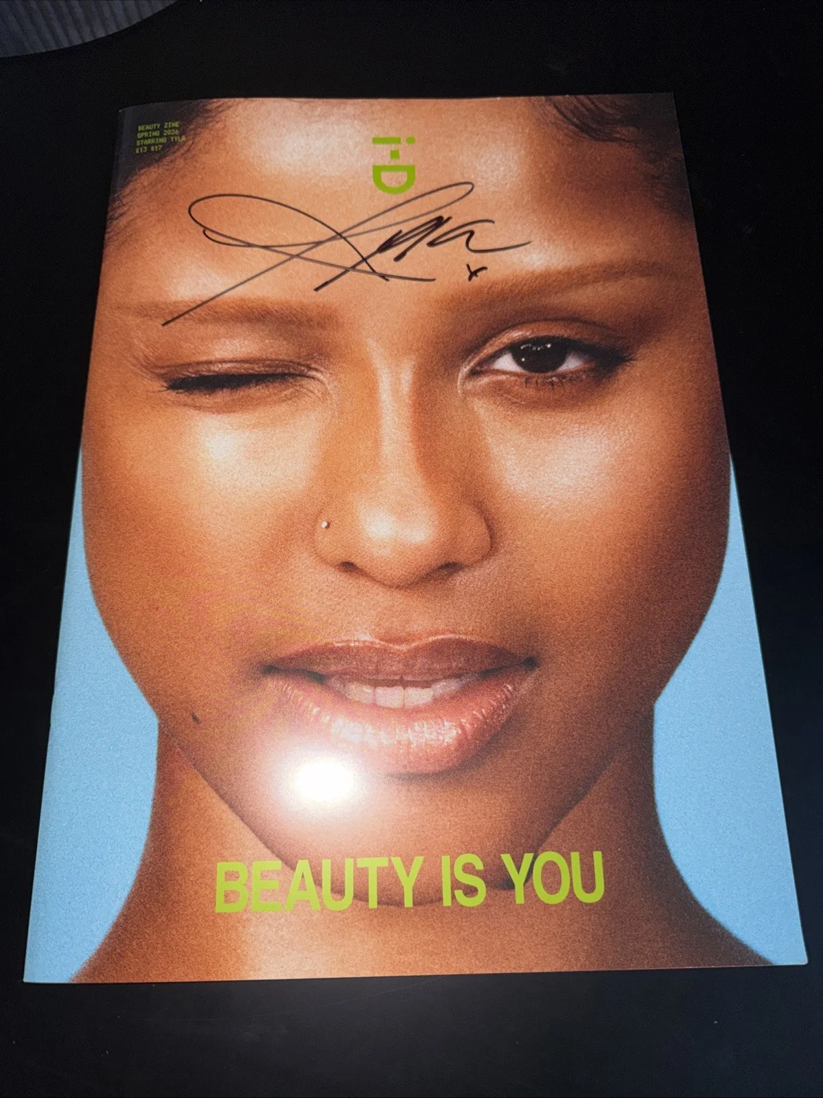 I-D Tyla On The Cover Signed Copy Beauty Zine Spring 2026, image 2
