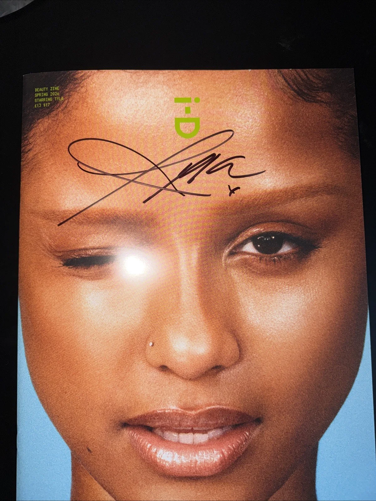 I-D Tyla On The Cover Signed Copy Beauty Zine Spring 2026, image 3
