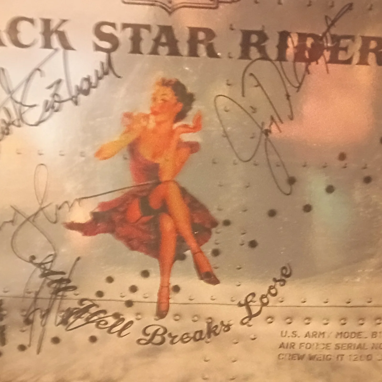 Black Star Riders Signed All Hell Breaks Loose Vinyl Scott Gorham Thon Lizzy, image 2