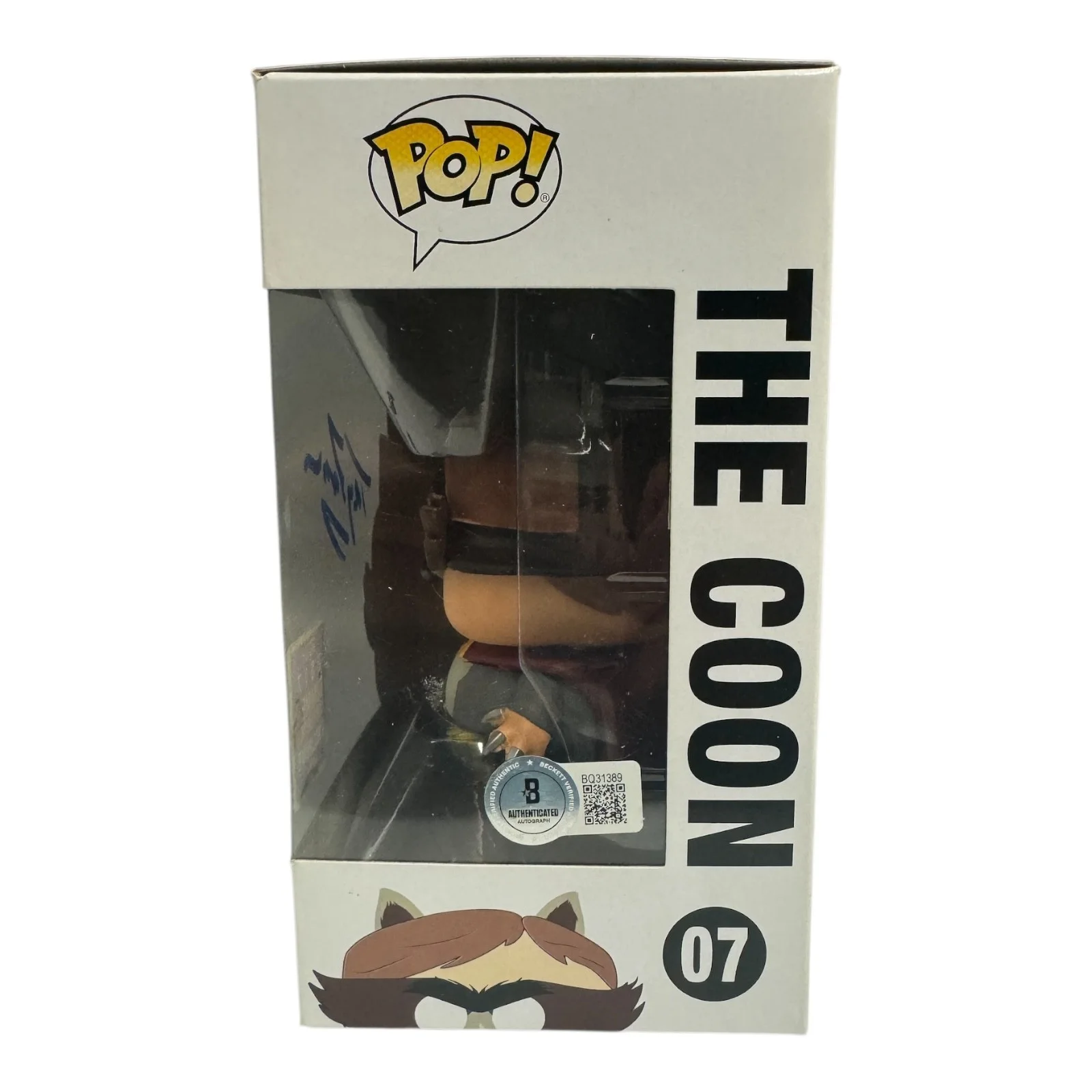 TREY PARKER — TREY PARKER SIGNED AUTOGRAPH SOUTH PARK FUNKO POP 07 BECKETT BAS THE COON, image 2
