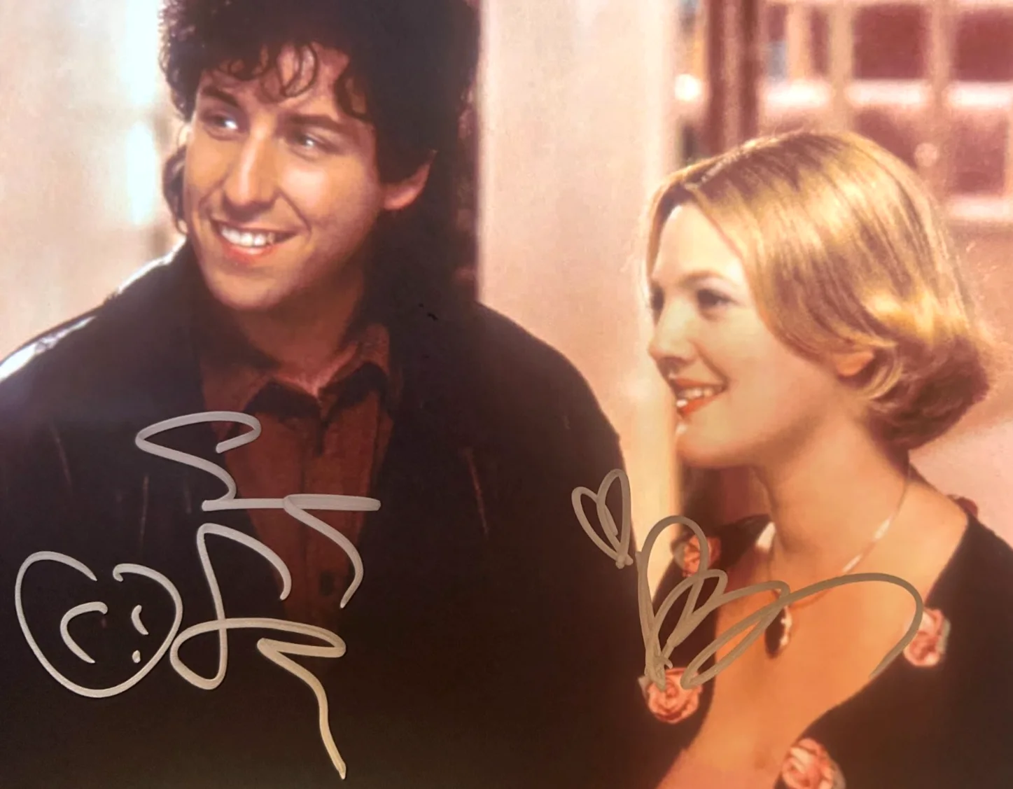 Adam Sandler, Drew Barrymore — Adam Sandler, Drew Barrymore Signed WEDDING SINGER 8x10" GENUINE Autograph w/COA, image 3