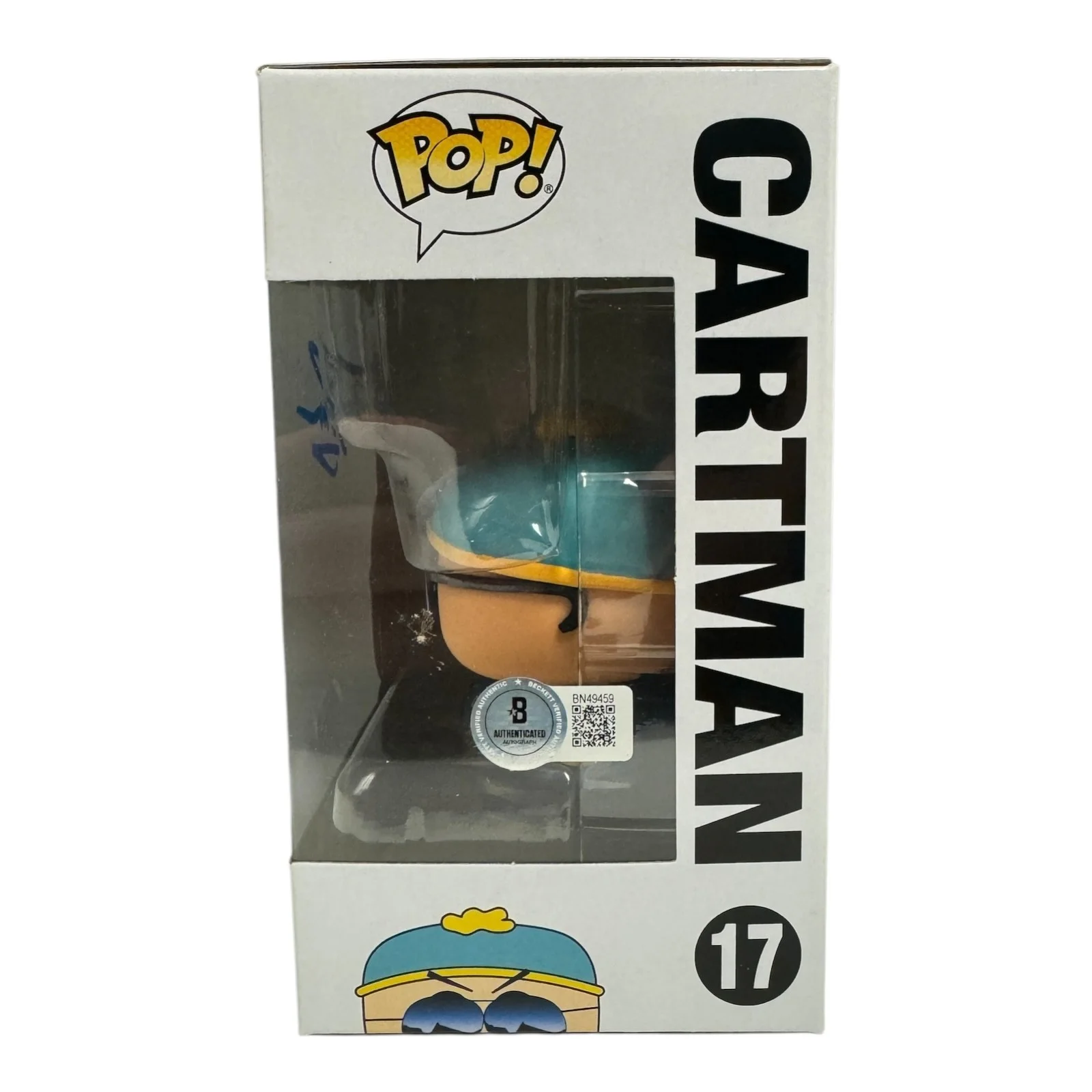TREY PARKER — TREY PARKER SIGNED AUTOGRAPH SOUTH PARK FUNKO POP 17 BECKETT BAS CARTMAN, изображение 2