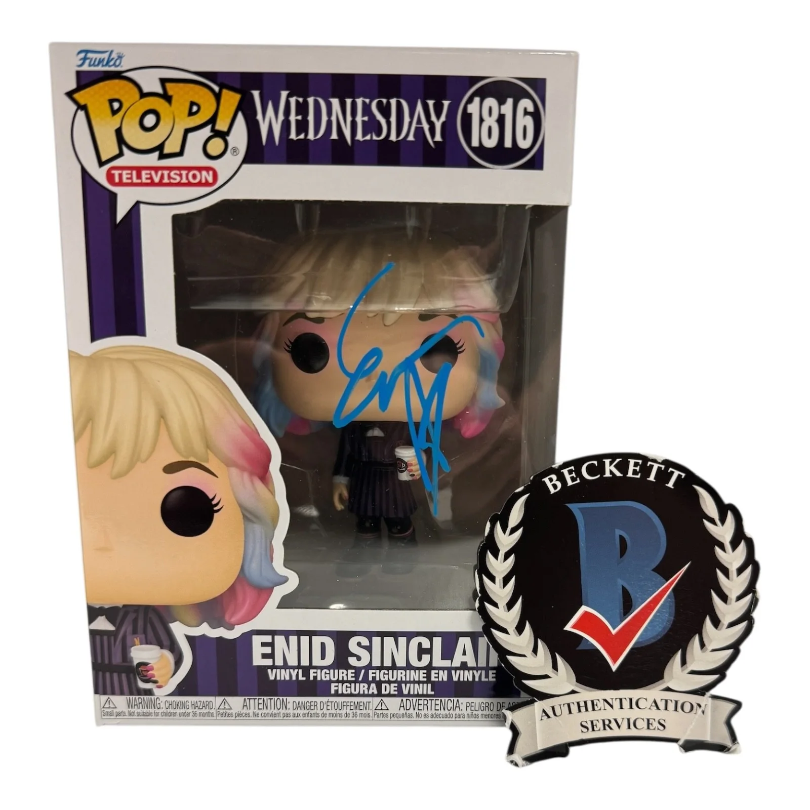 Emma Myers — Emma Myers Signed Autograph Wednesday Funko Pop 1816 BAS Beckett