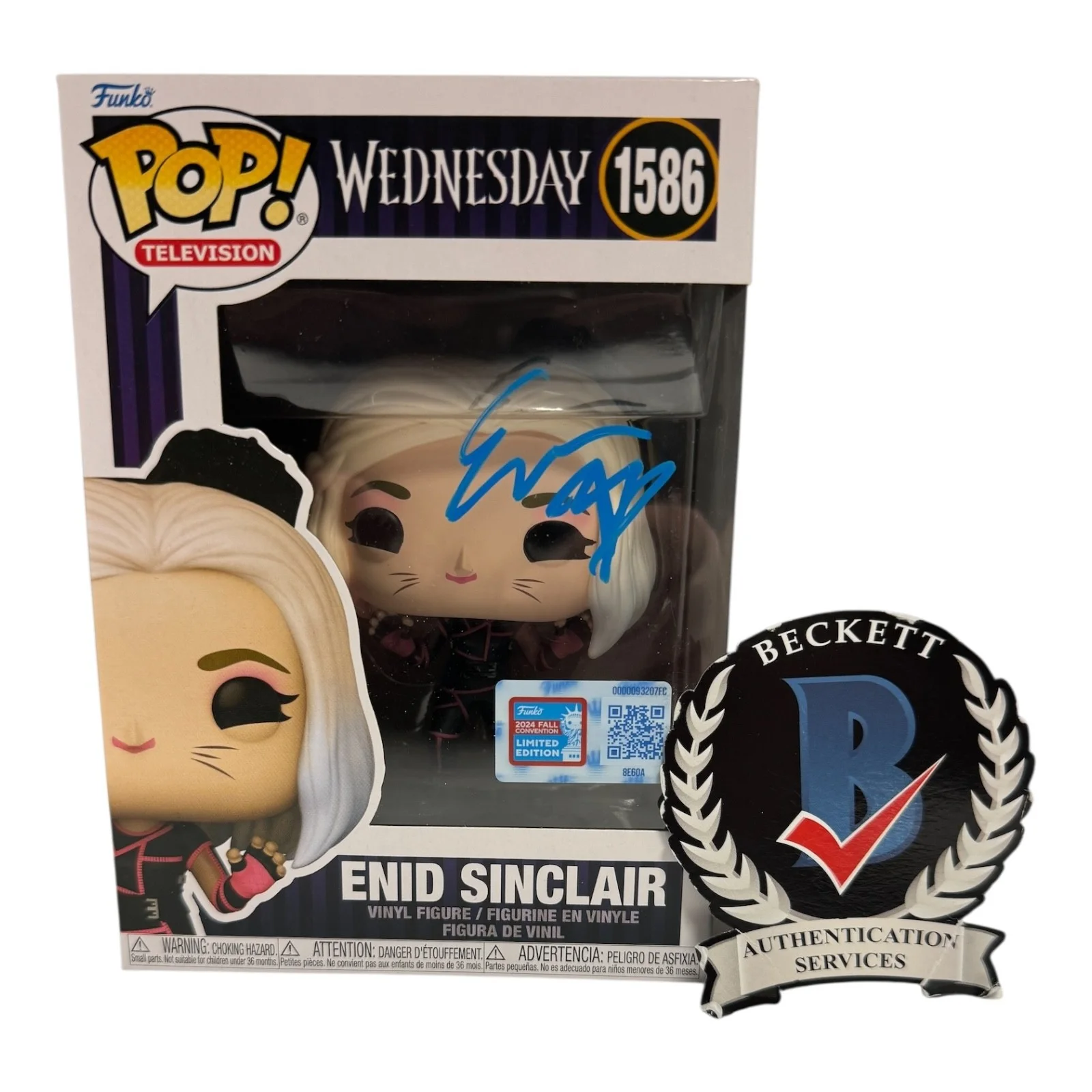 Emma Myers — Emma Myers Signed Autograph Wednesday Funko Pop 1586 BAS Beckett
