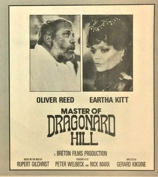 Vintage Dragonard Oliver Reed Eartha Kitt Original Movie Film Print Advert 1987, изображение 3