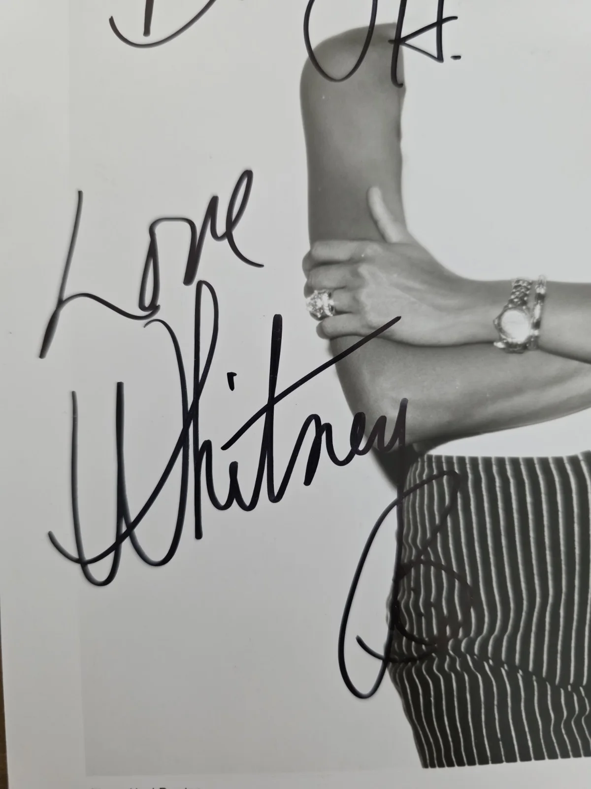 Whitney Houston Signed Autograph Arista Records 8x10 Promo Photo RARE 🐐, изображение 3