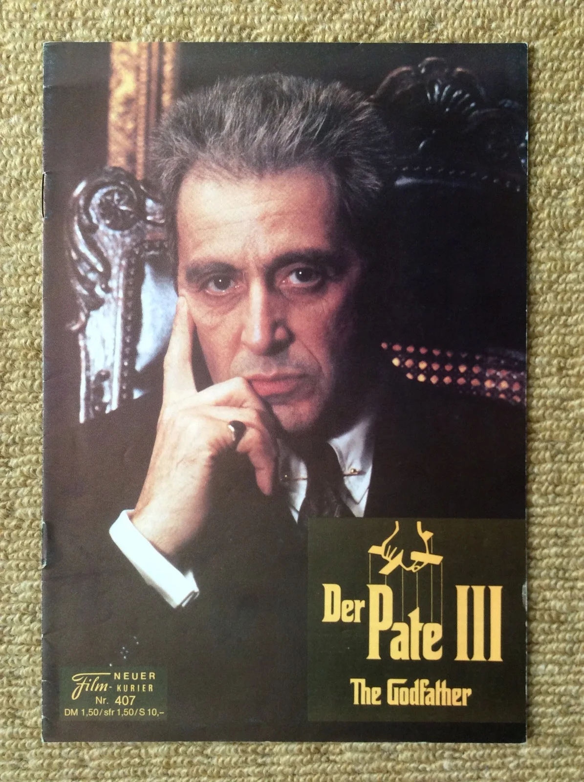 THE GODFATHER PART III Movie Film Program AL PACINO ELI ANDY GARCIA DIANE KEATON, изображение 2