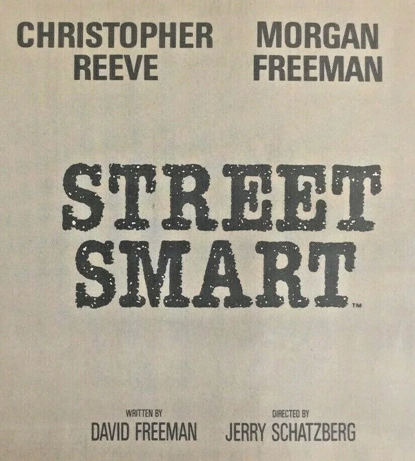 Vintage Street Smart Movie Film Print Advert Poster Christopher Reeve 1987, изображение 3