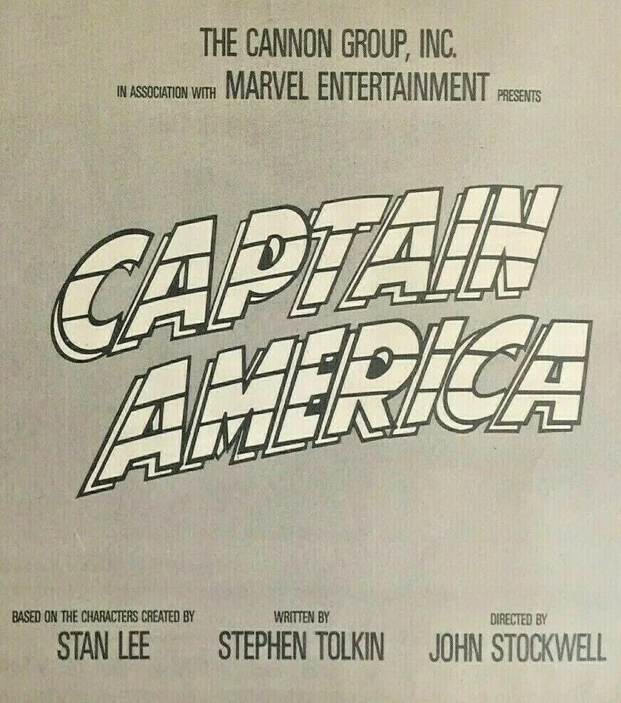Vintage Captain America Movie Film Print Advert Poster Cannon Stan Lee 1987, изображение 3
