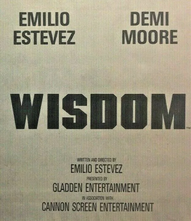 Vintage Wisdom Movie Film Print Ad Advert Poster Emilio Estevez Demi Moore 1987, изображение 3