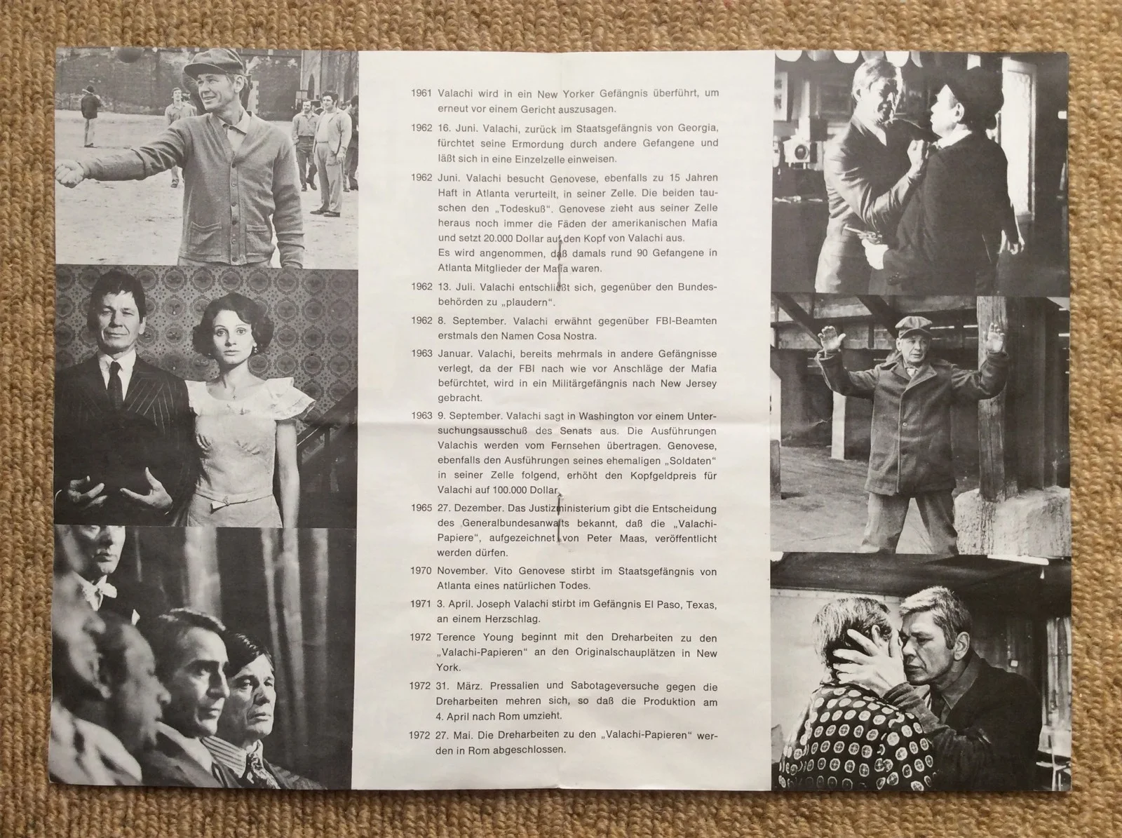 THE VALACHI PAPERS Original GANGSTER Movie Program JILL IRELAND CHARLES BRONSON, изображение 3