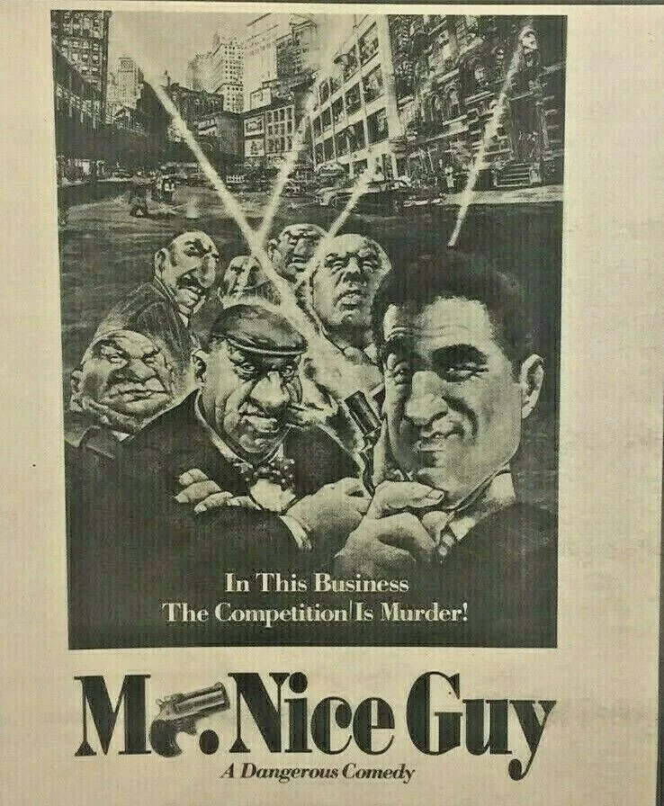 Vintage Mr Nice Guy Movie Film Print Advert Poster Mike MacDonald 1987, изображение 3