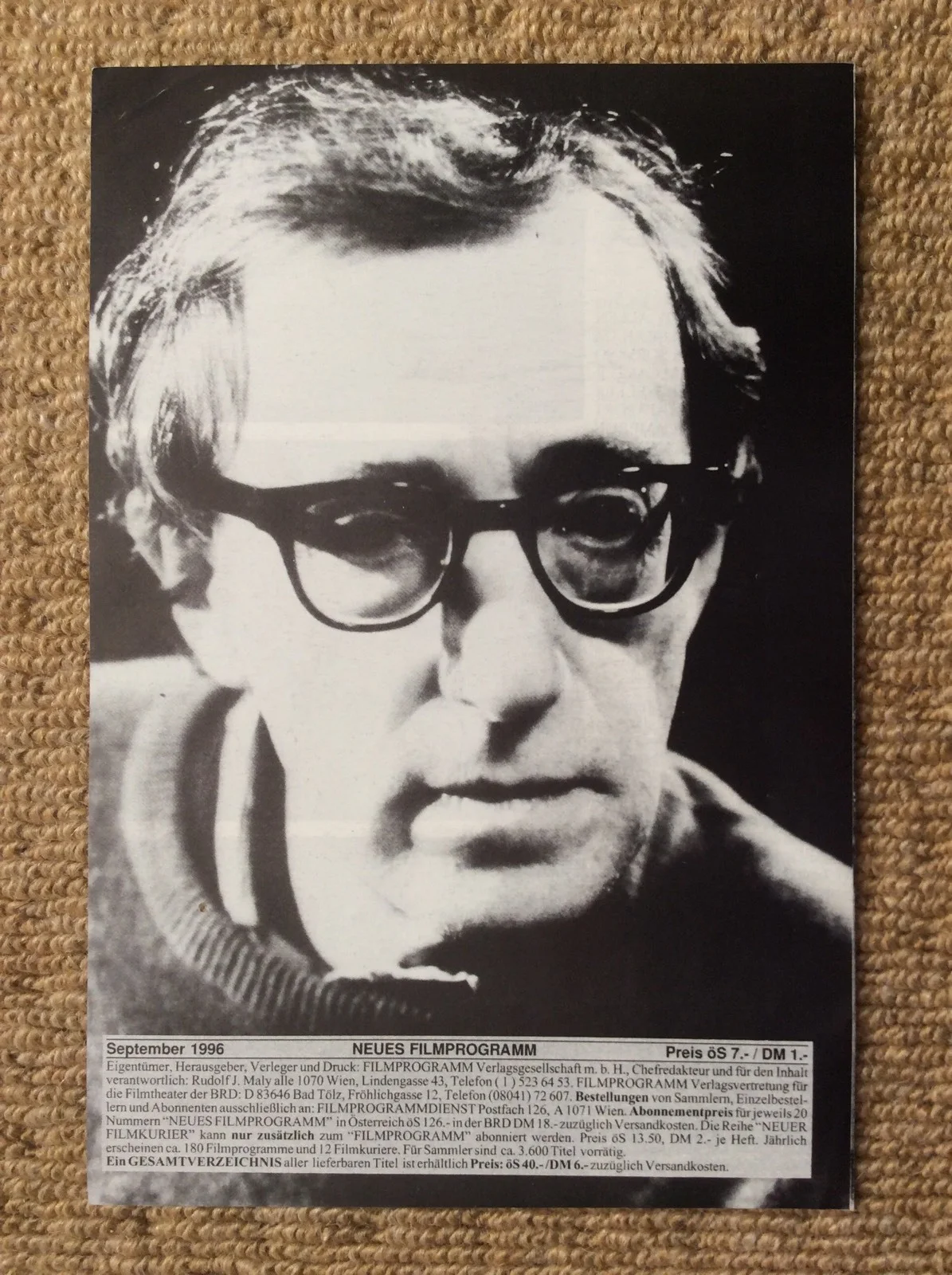 MIGHTY APHRODITE Vintage Movie Film Program WOODY ALLEN MIRO SORVINO JACK WARDEN, изображение 2