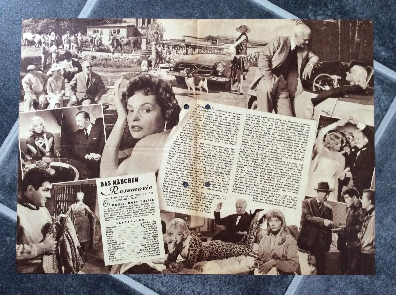 ROSEMARY Original 1958 Movie Film Program NADJA TILLER PETER VAN EYCK GERT FROBE, изображение 2
