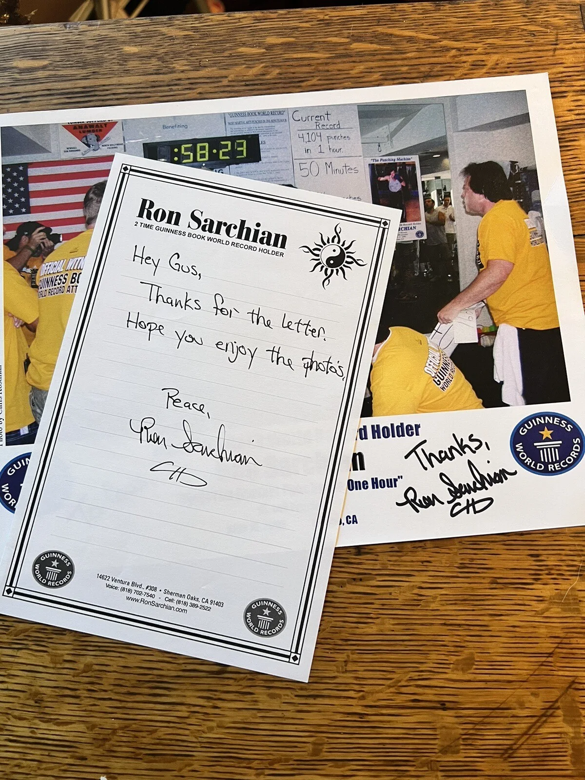 Ron Sarchian Actor Hand Signed Autograph 8x10 Photo With Bonus Signed Letter, image 2