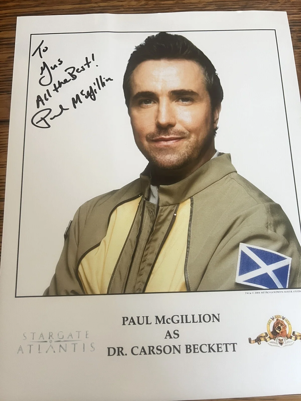 Stargate Atlantis Paul McGillion Autograph 8x10, image 3