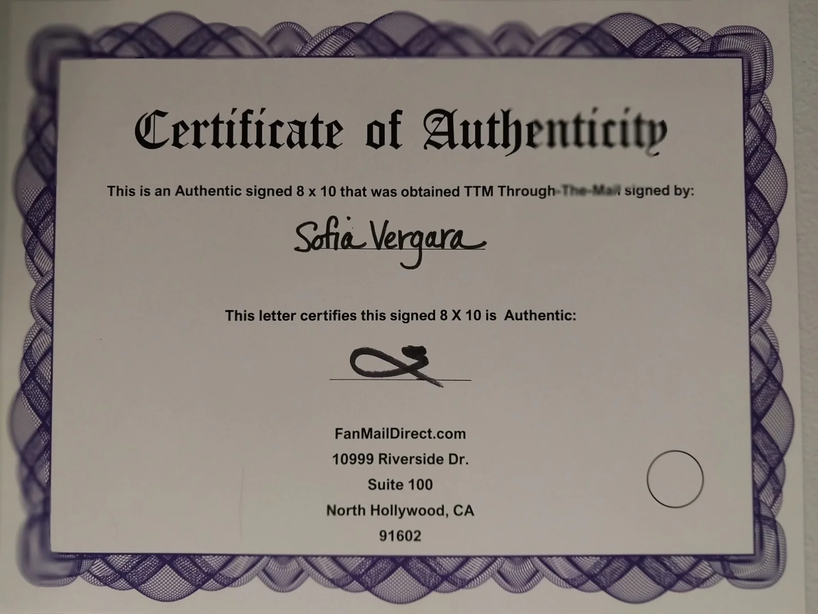 yes — Sofia Vergara Signed 8x10 Photo Original Matte Finish COA Last One, image 2