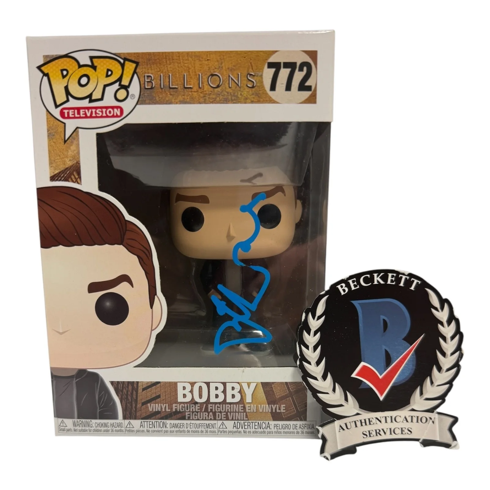 Damien Lewis — Damien Lewis Signed Autograph Billions Funko Pop 772 BAS Beckett Bobby