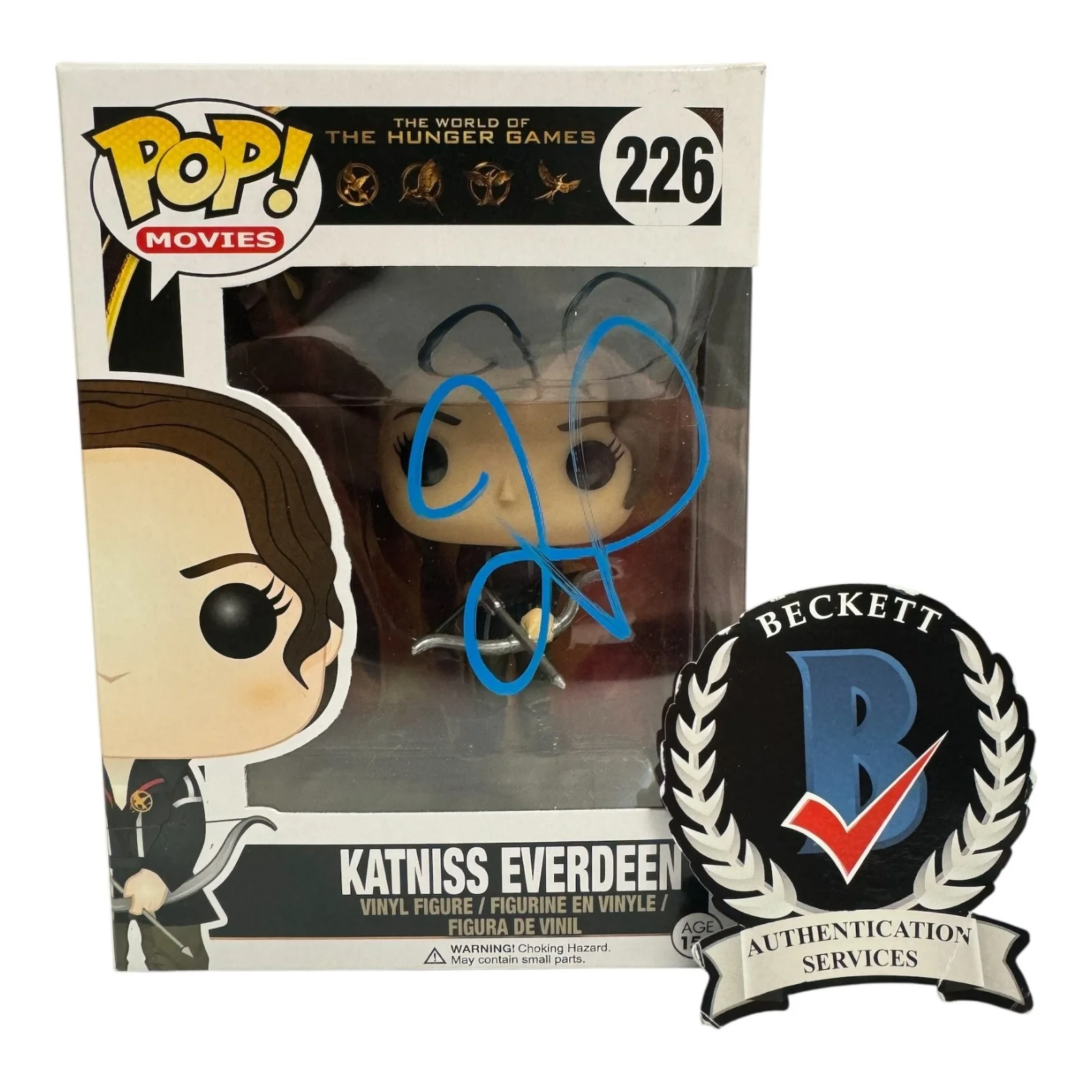 Jennifer Lawrence — Jennifer Lawrence Signed Autograph The Hunger Games Funko Pop 226 Beckett BAS