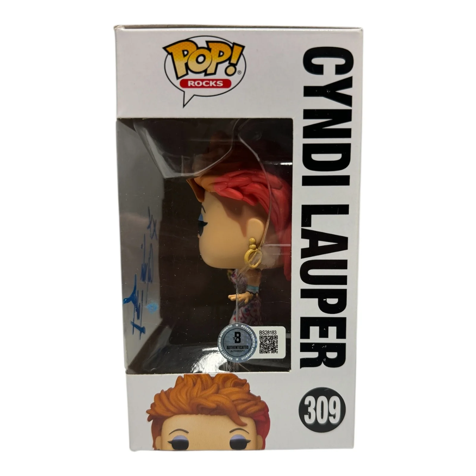 CYNDI LAUPER SIGNED AUTOGRAPH FUNKO POP 309 BECKETT BAS, изображение 2