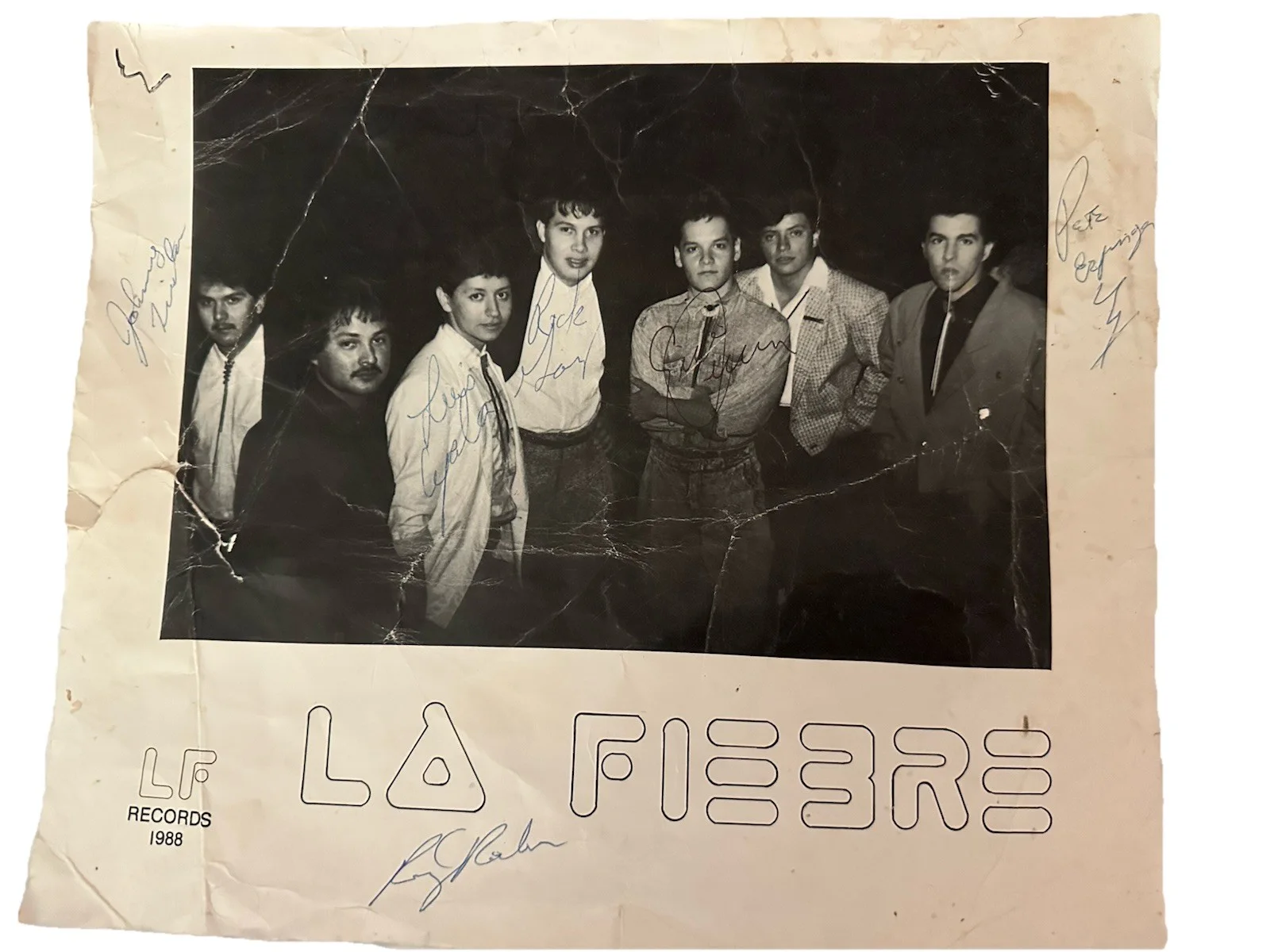 La Fiebre Autographed band picture. Tejano 1998. Texas. Music Collectible, изображение 2