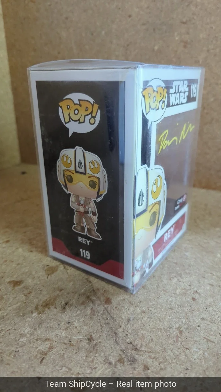 Daisy Ridley — Daisy Ridley Signed Rey Funko Pop 119 Star Wars Jedi Beckett Witnessed C G2U, изображение 3