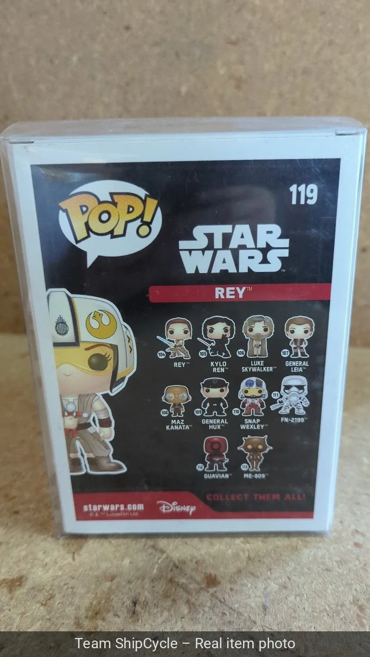 Daisy Ridley — Daisy Ridley Signed Rey Funko Pop 119 Star Wars Jedi Beckett Witnessed C G2U, изображение 4