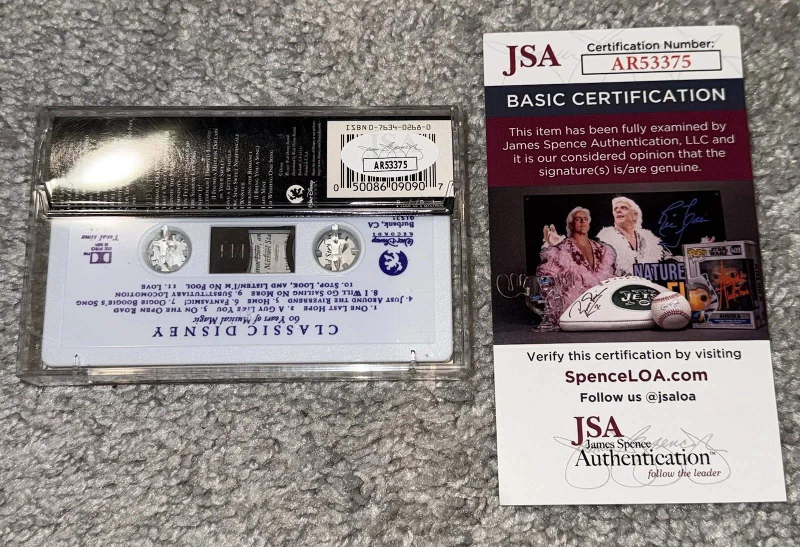 Richard M. Sherman — Richard M. Sherman hand signed Disney tape - Disney Legend Its A Small World JSA, изображение 3